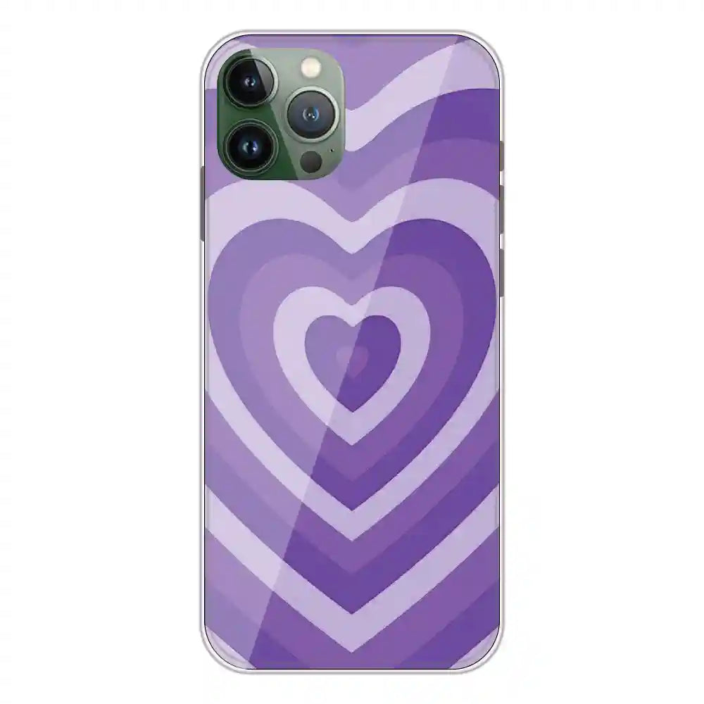 Purple Hearts - Printed Silicone Case For Apple iPhone 11 Pro
