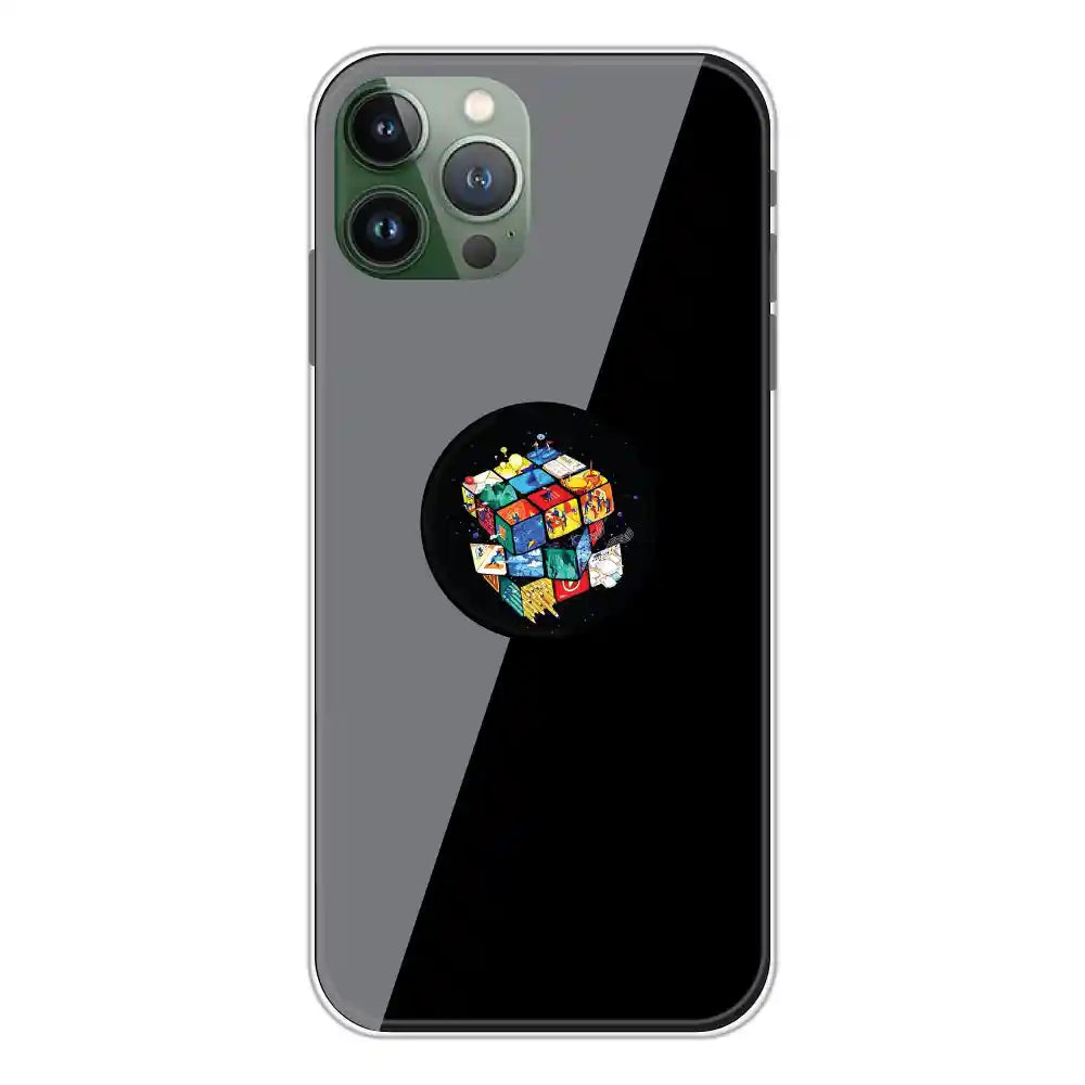 Rainbow Cube - Silicone Grip Case For Apple iPhone 11 Pro