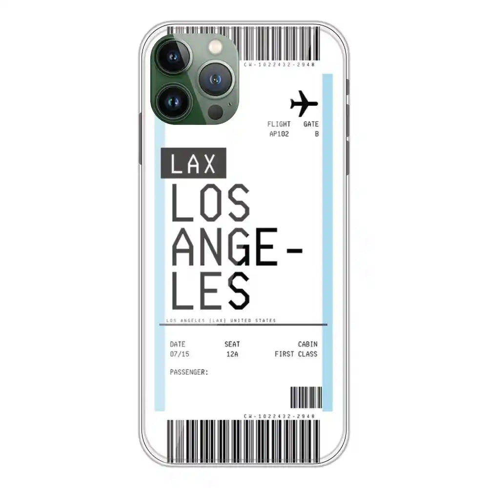 Los Angeles Ticket - Clear Printed Silicone Case For Apple iPhone 11 Pro