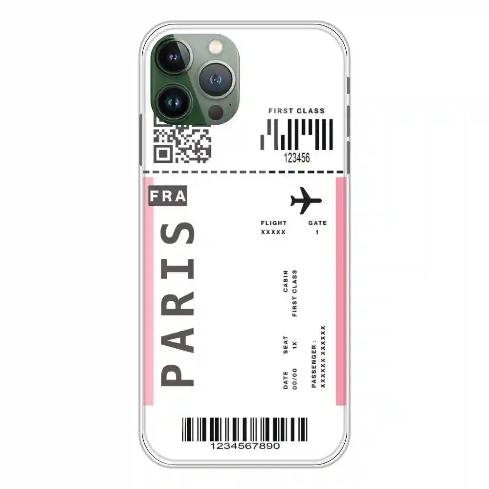 Paris Ticket - Clear Printed Silicone Case For Apple iPhone 11 Pro