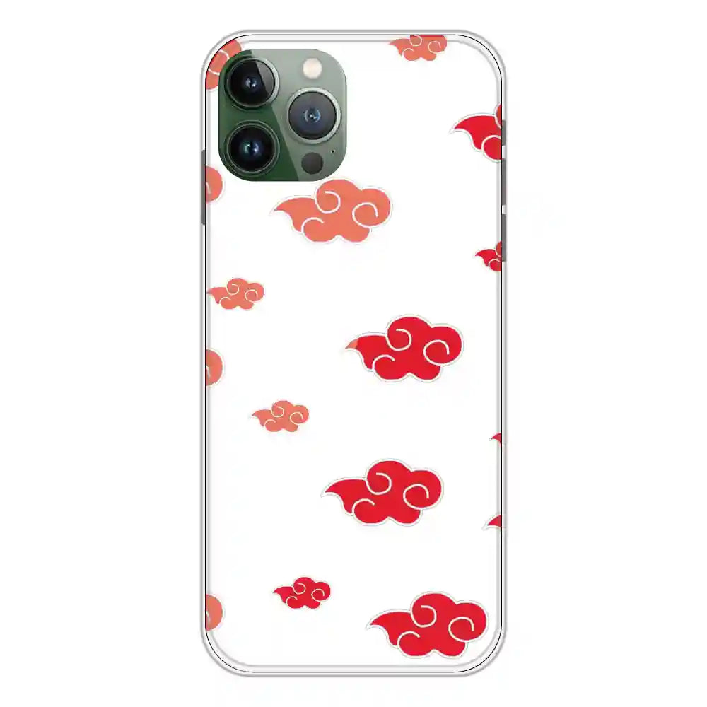 Red Clouds - Clear Printed Silicone Case For Apple iPhone 11 Pro