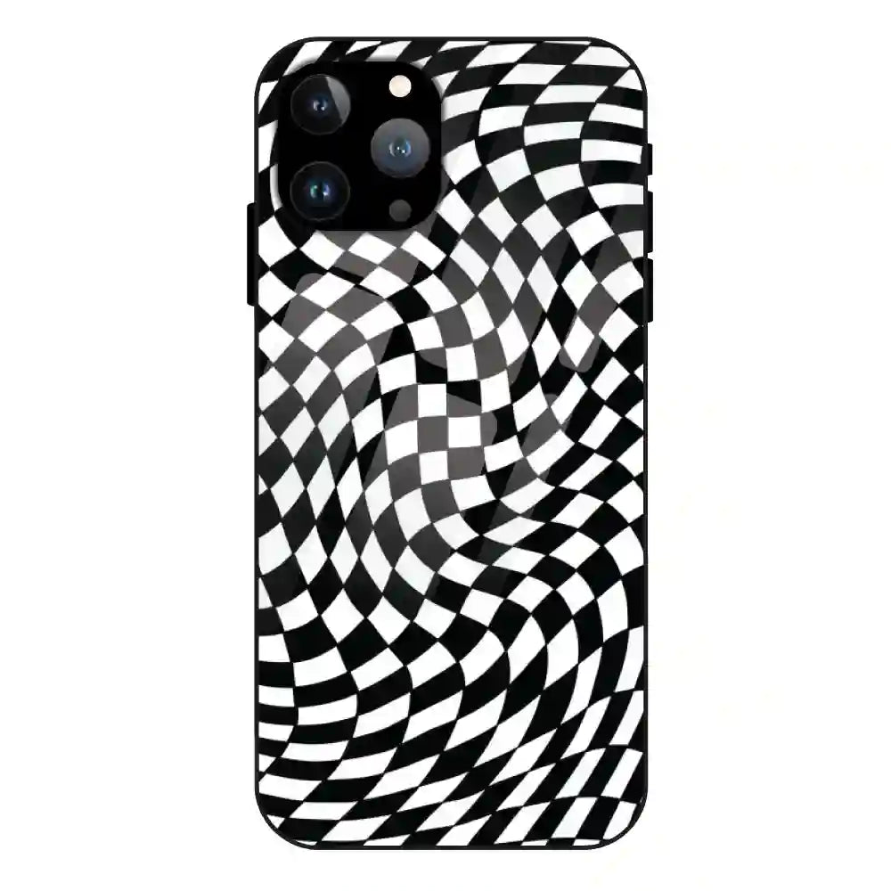 Checks - Glass Case For Apple iPhone 11 Pro