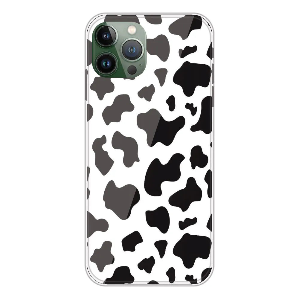Cow Print - Clear Printed Silicone CaseFor Apple iPhone 11 Pro