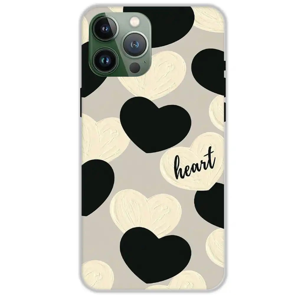 Black And White Heart - Hard Cases For Apple iPhone 11 Pro