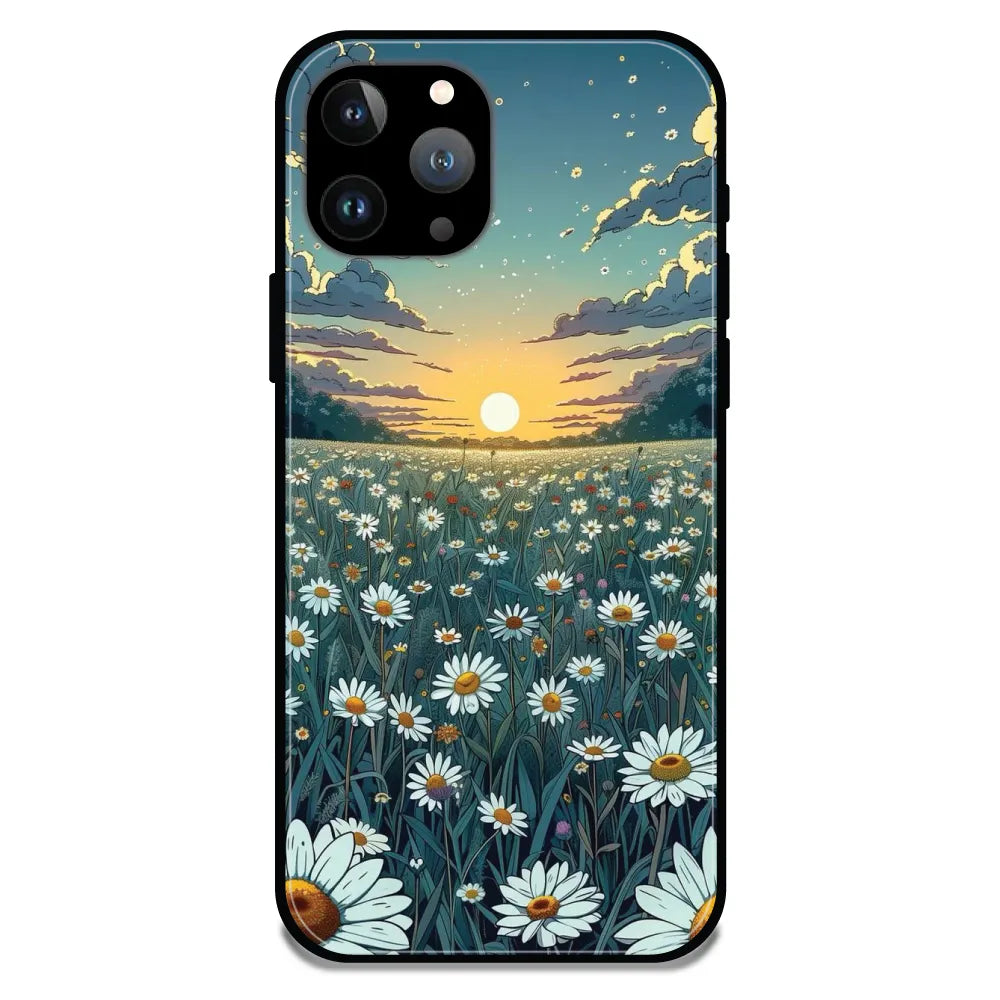 'Daisy Sunset - Glossy Metal Silicone Case For Apple iPhone 11 Pro
