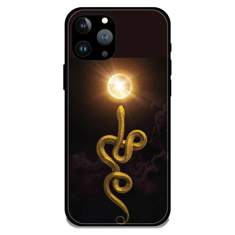 'Golden Serpent - Glossy Metal Silicone Case For Apple iPhone 11 Pro
