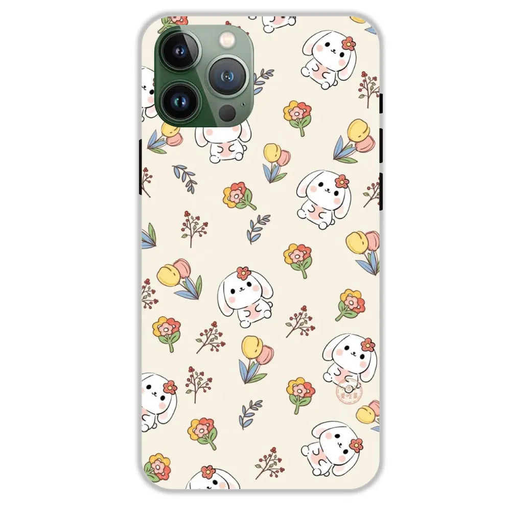 Cute Bunny & Flowers - Hard Cases For Apple iPhone 11 Pro