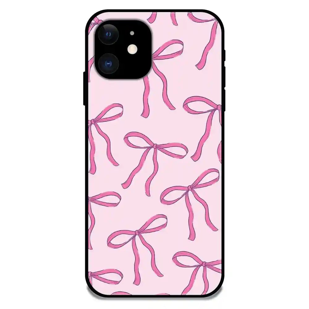 'Pink Bows - Glossy Metal Silicone Case For Apple iPhone 11