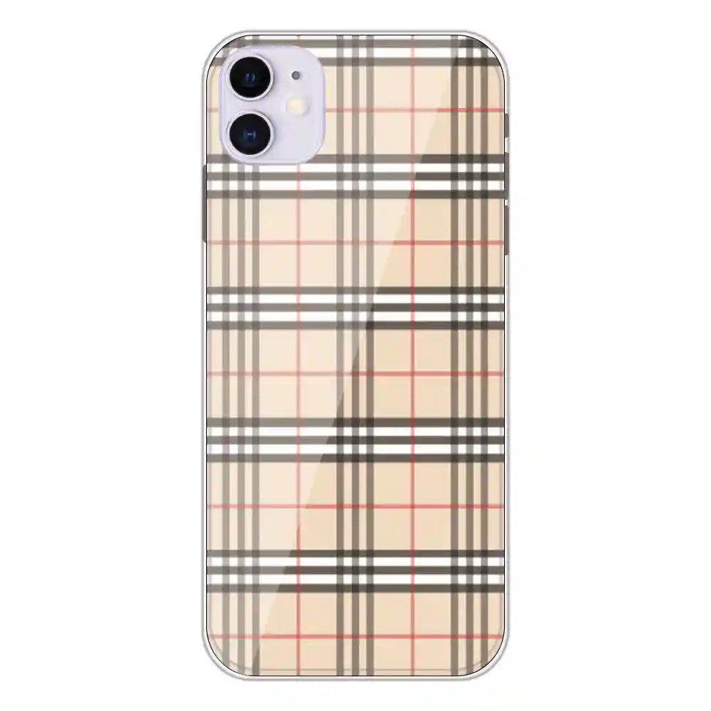Yellow Checks - Printed Silicone Case For Apple iPhone 11