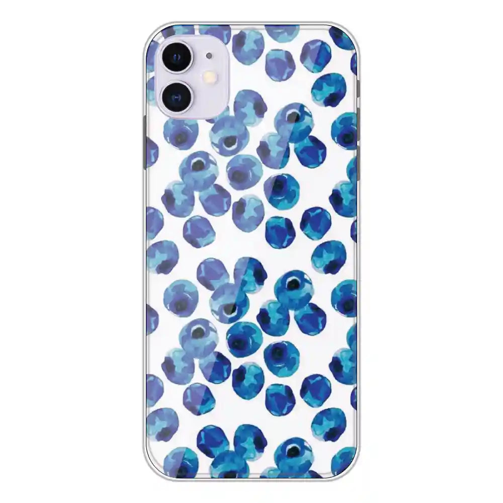 Blueberries - Printed Silicone Case For Apple iPhone 11