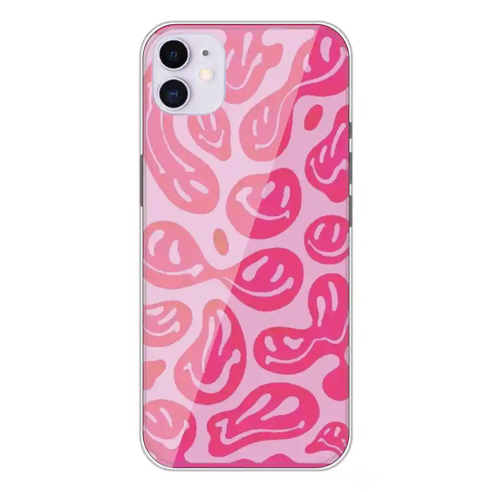 Pink Smiles - Printed Silicone Case For Apple iPhone 11