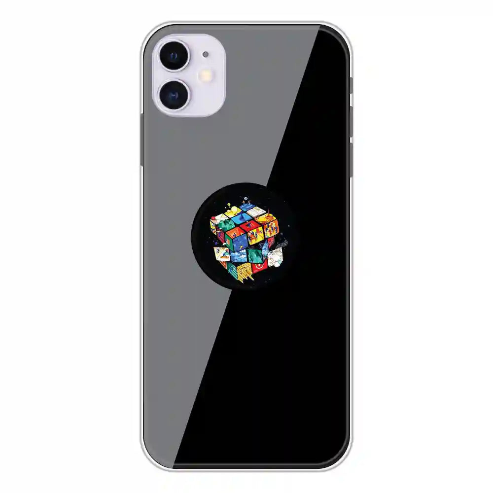 Rainbow Cube - Silicone Grip Case For Apple iPhone 11