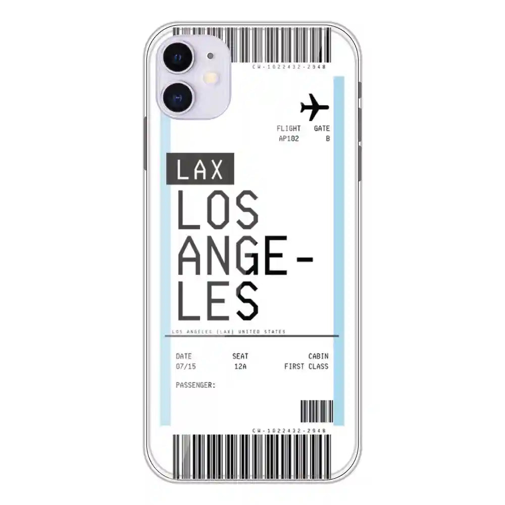 Los Angeles Ticket - Clear Printed Silicone Case For Apple iPhone 11