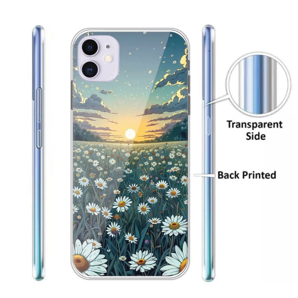 Daisy Sunset - Printed Silicone Case For Apple iPhone Infographic