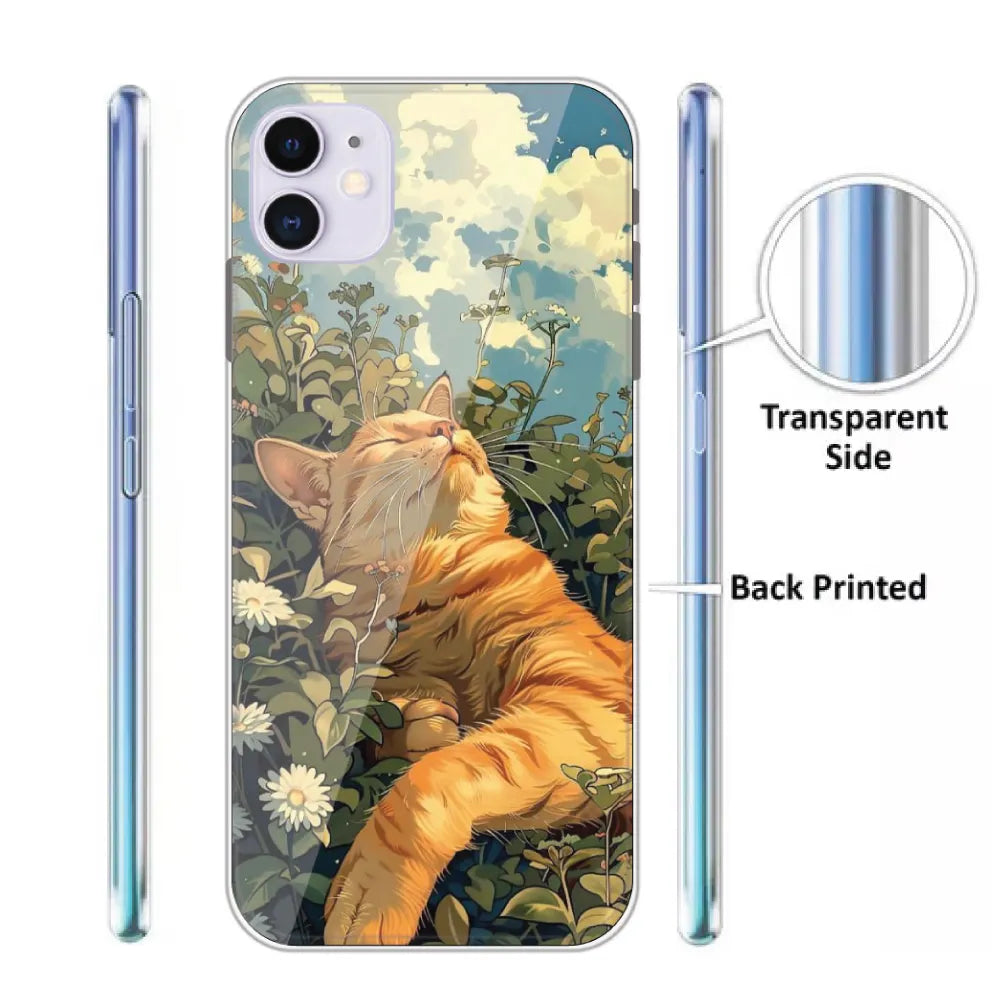 Garfield Sleeping - Printed Silicone Case For Apple iPhone Infographic