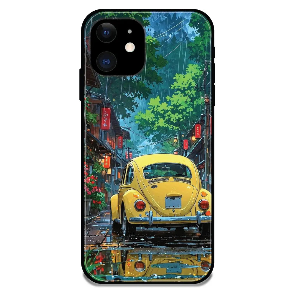 'Yellow Bettle - Glossy Metal Silicone Case For Apple iPhone 11