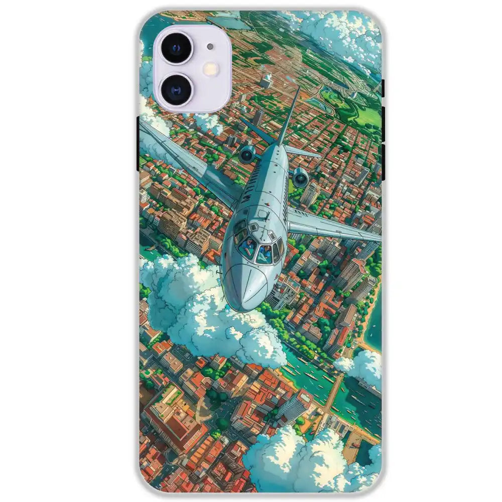 Flying Over City - Hard Cases For Apple iPhone 11