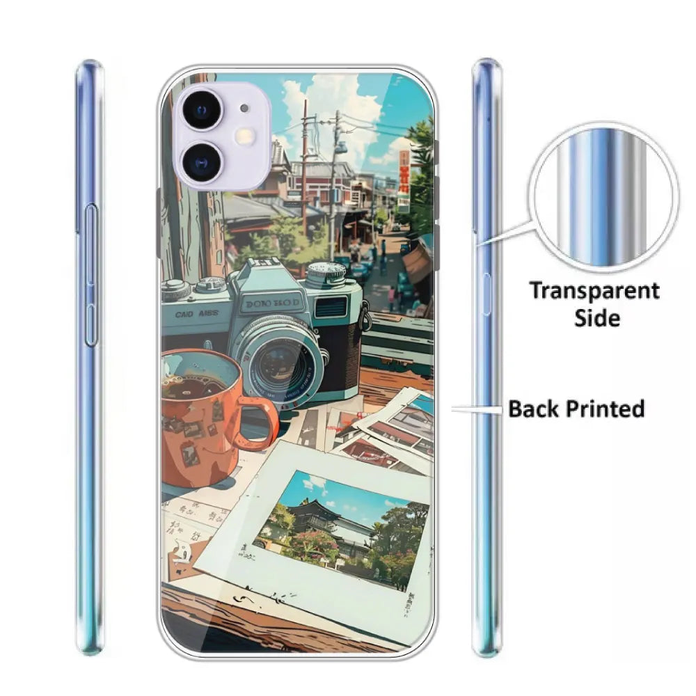 Vintage Camera Travel Vibes - Printed Silicone Case For Apple iPhone Infographic