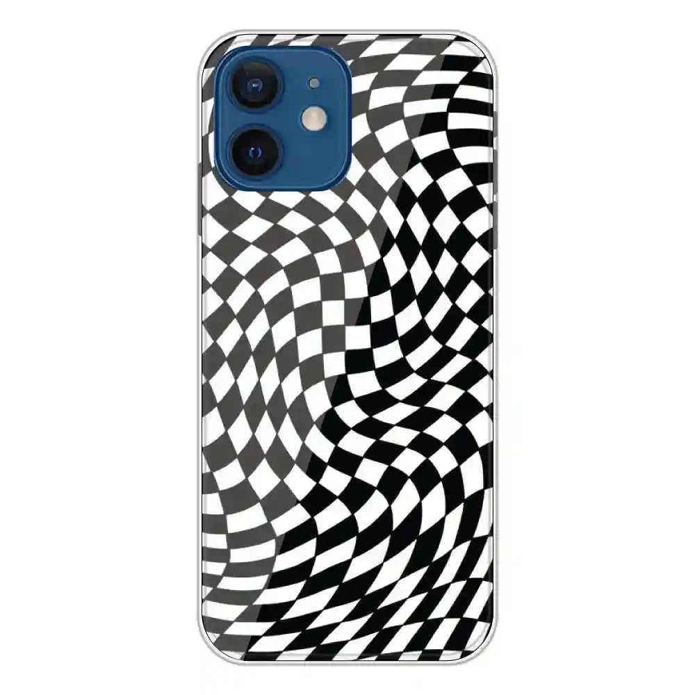Checks - Printed Silicone Case For Apple iPhone 12 Mini