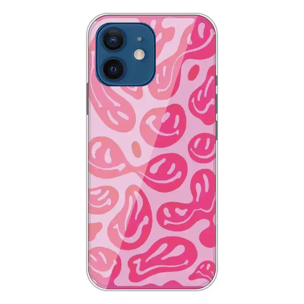 Pink Smiles - Printed Silicone Case For Apple iPhone 12 Mini