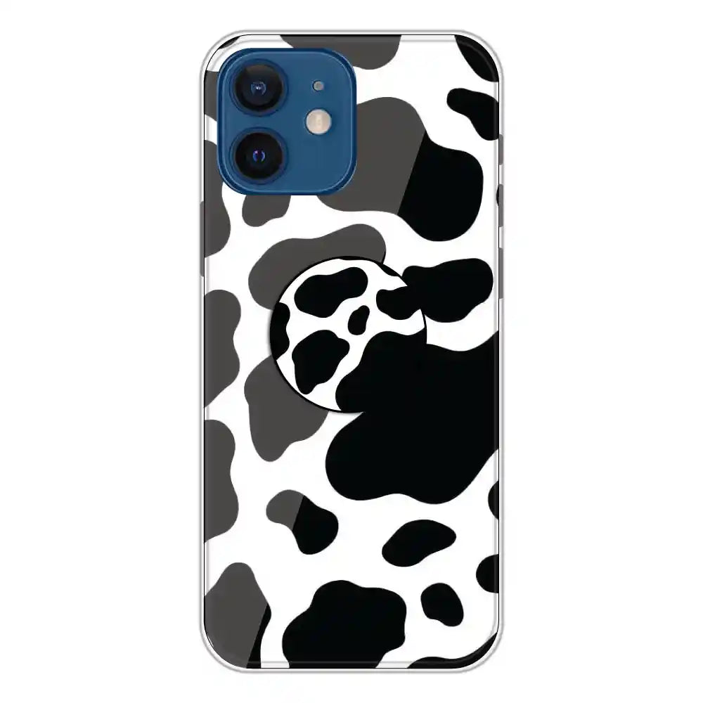 Cow Print - Silicone Grip Case For Apple iPhone 12 Mini