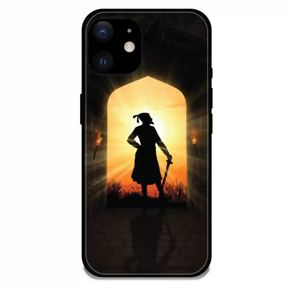 Shivaji Maharaj - Glossy Metal Silicone Case For Apple iPhone Models