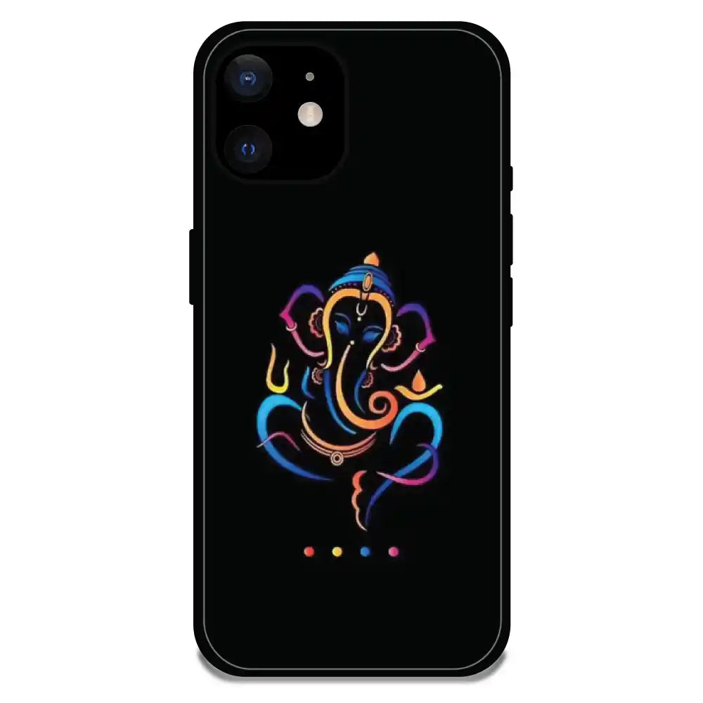 Lord Ganapati - Glossy Metal Silicone Case For Apple iPhone Models