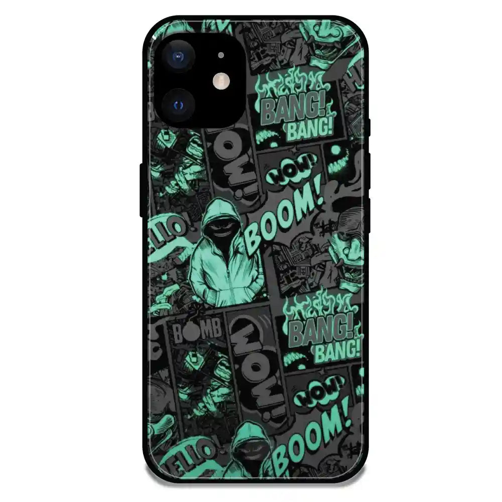 'Boom - Glossy Metal Silicone Case For Apple iPhone 12 Mini