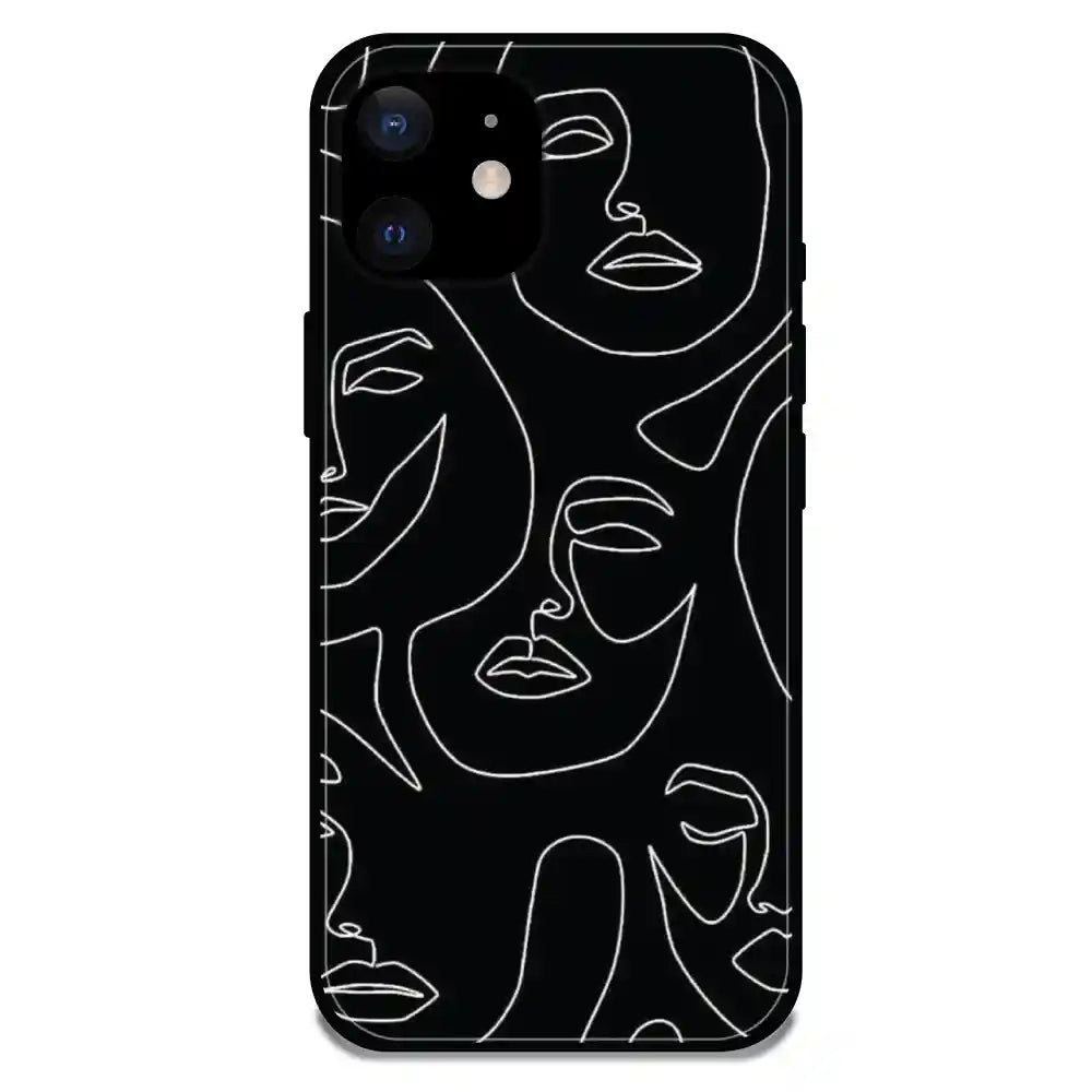 'Two Faced - Glossy Metal Silicone Case For Apple iPhone 12 Mini