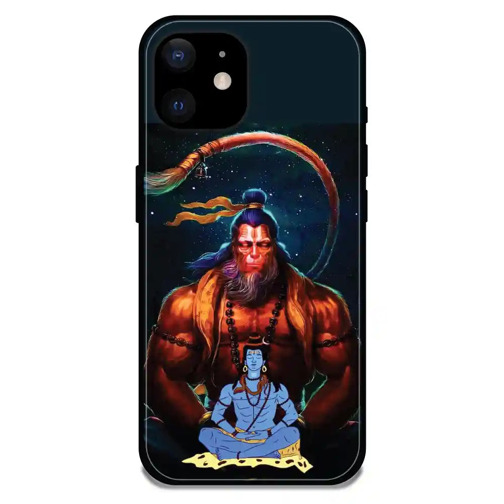 'Lord Shiva & Lord Hanuman - Glossy Metal Silicone Case For Apple iPhone 12 Mini