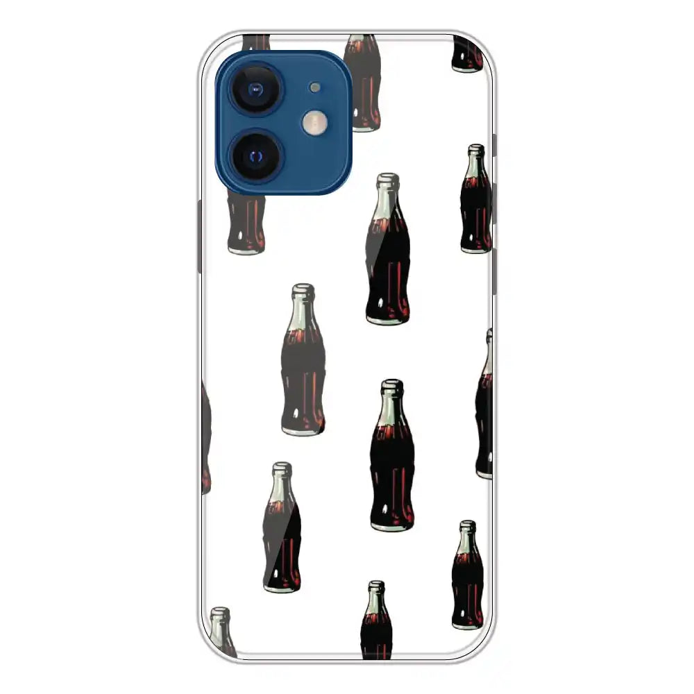 Soft Drinks - Clear Printed Silicone Case For Apple iPhone 12 Mini