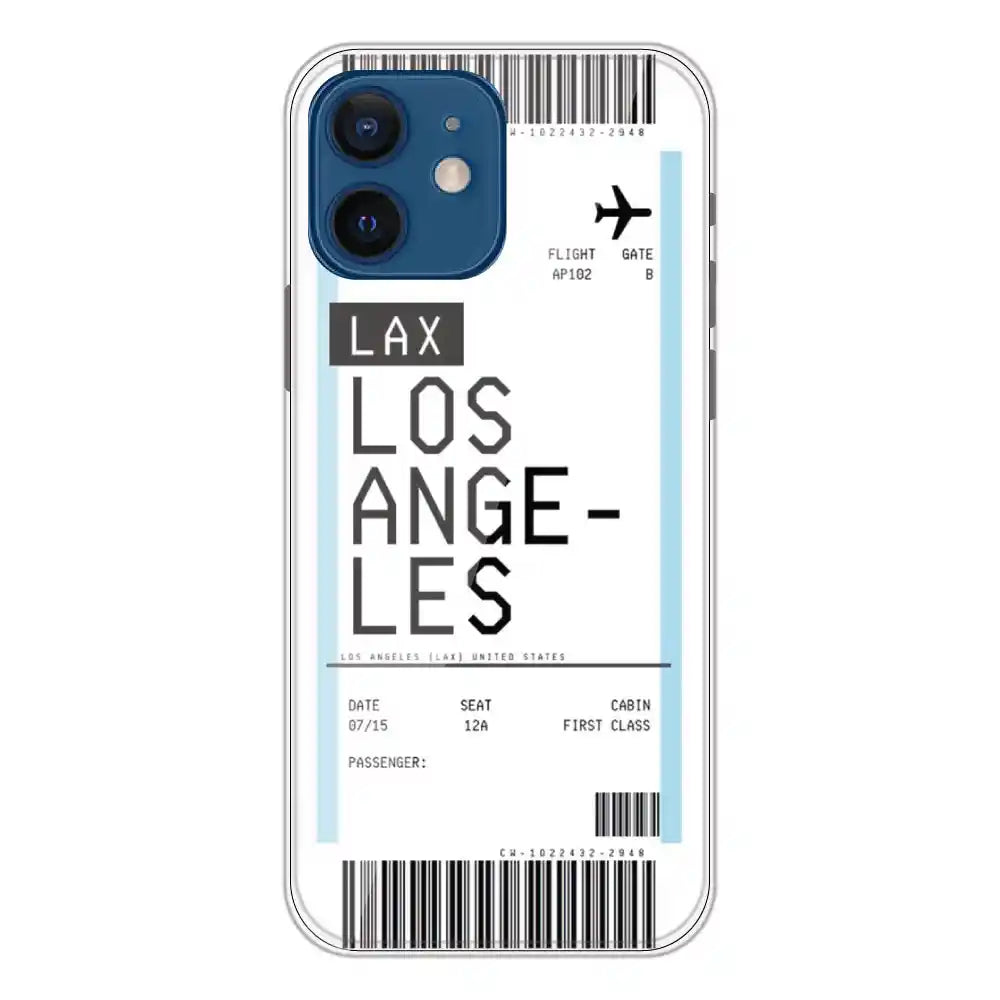 Los Angeles Ticket - Clear Printed Silicone Case For Apple iPhone 12 Mini