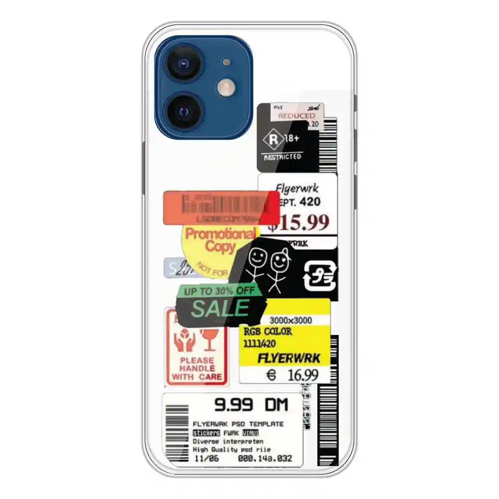 Sales - Clear Printed Silicone Case For Apple iPhone 12 Mini