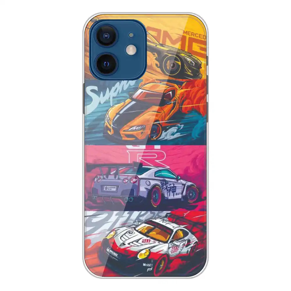 Sports Car - Printed Silicone Case For Apple iPhone 12 Mini