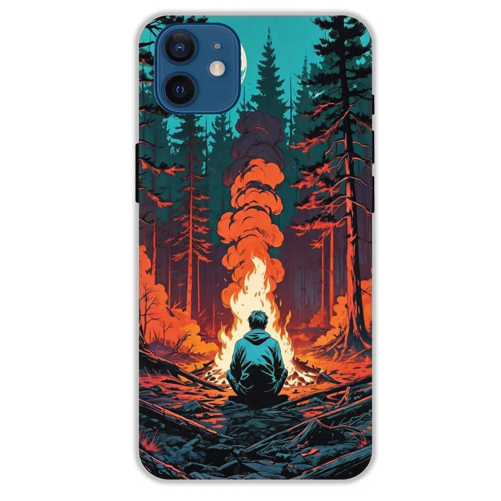 Boy With Camp Fire - Hard Cases For Apple iPhone 12 Mini