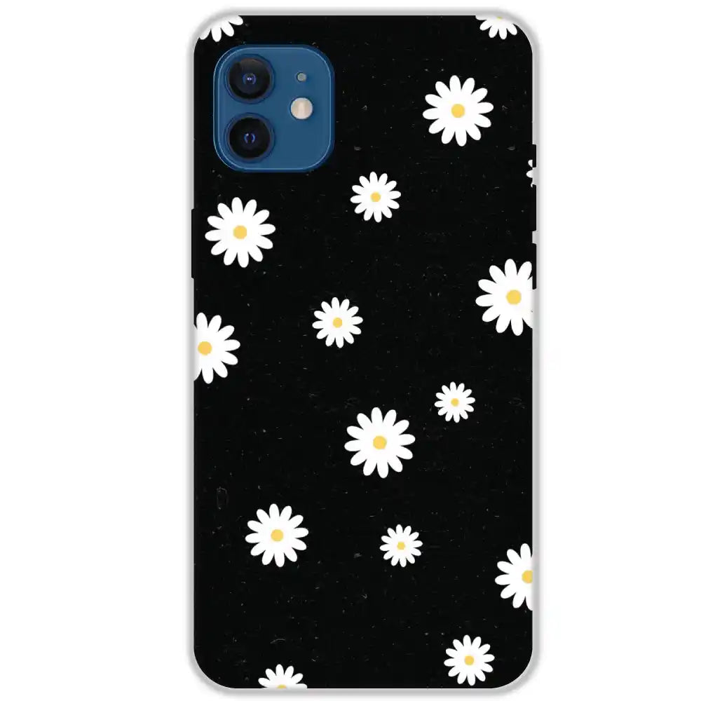 White And Black Flower - Hard Cases For Apple iPhone 12 Mini