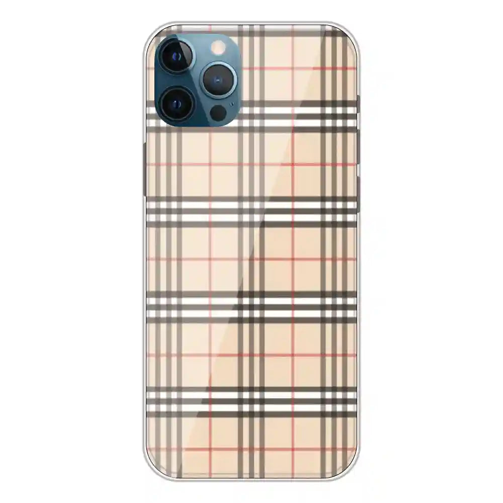 Yellow Checks - Printed Silicone Case For Apple iPhone 12 Pro Max
