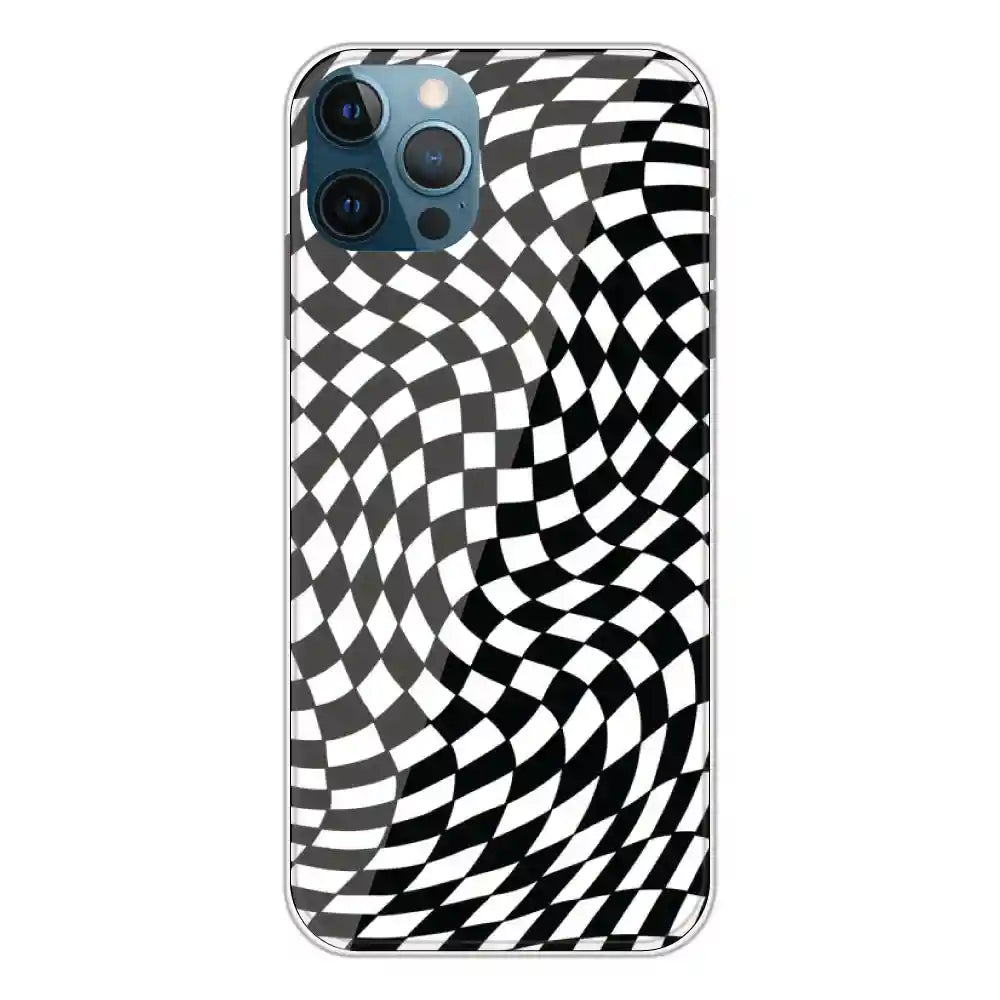 Checks - Printed Silicone Case For Apple iPhone 12 Pro Max