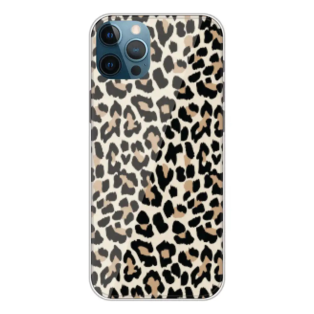 Leopard Print - Printed Silicone Case For Apple iPhone 12 Pro Max