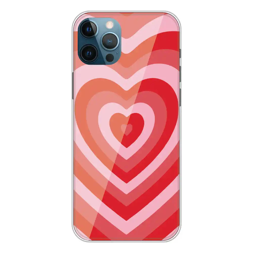 Red Hearts - Printed Silicone Case For Apple iPhone 12 Pro Max