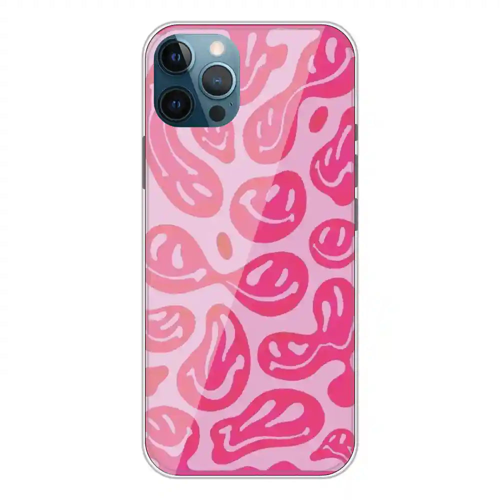 Pink Smiles - Printed Silicone Case For Apple iPhone 12 Pro Max