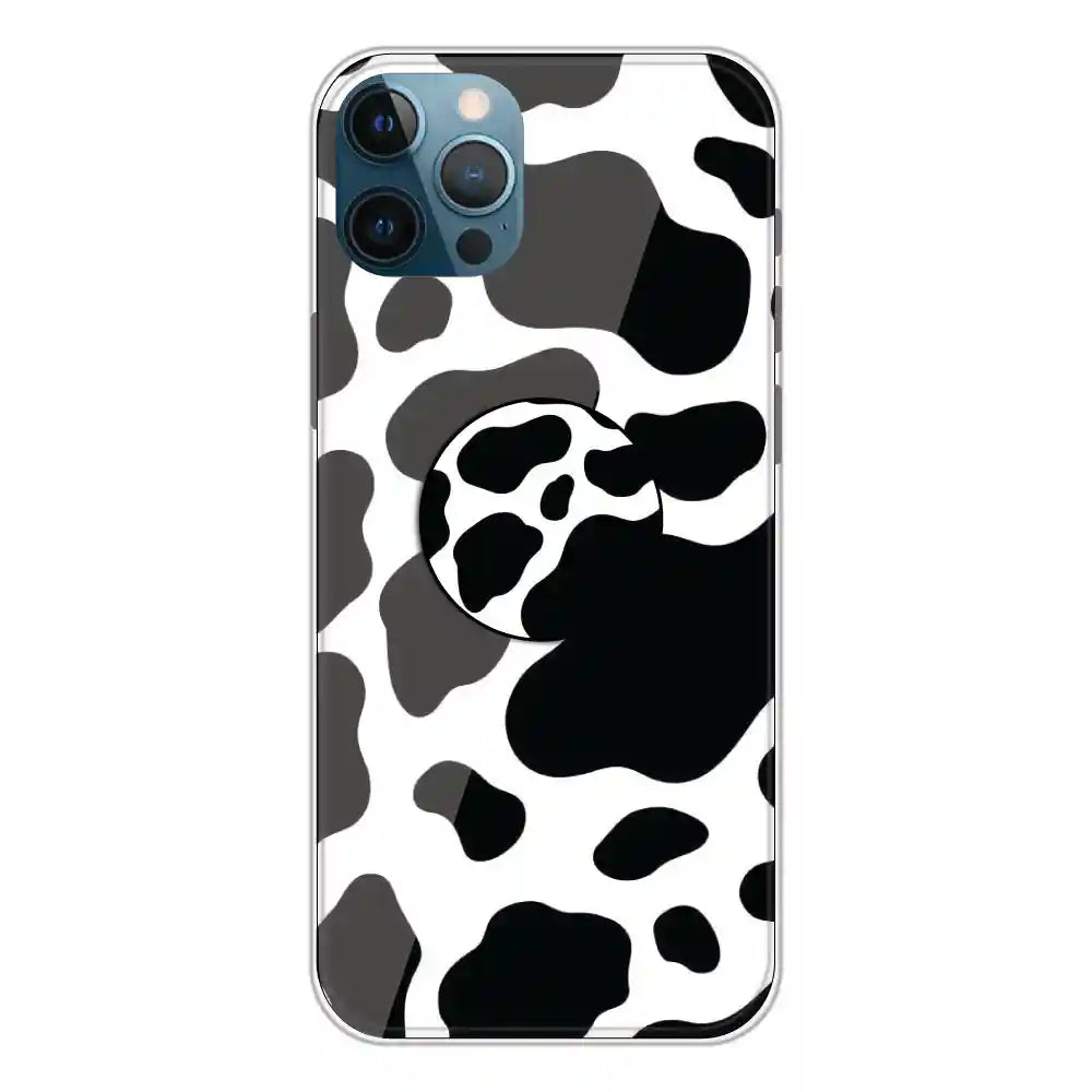 Cow Print - Silicone Grip Case For Apple iPhone 12 Pro Max