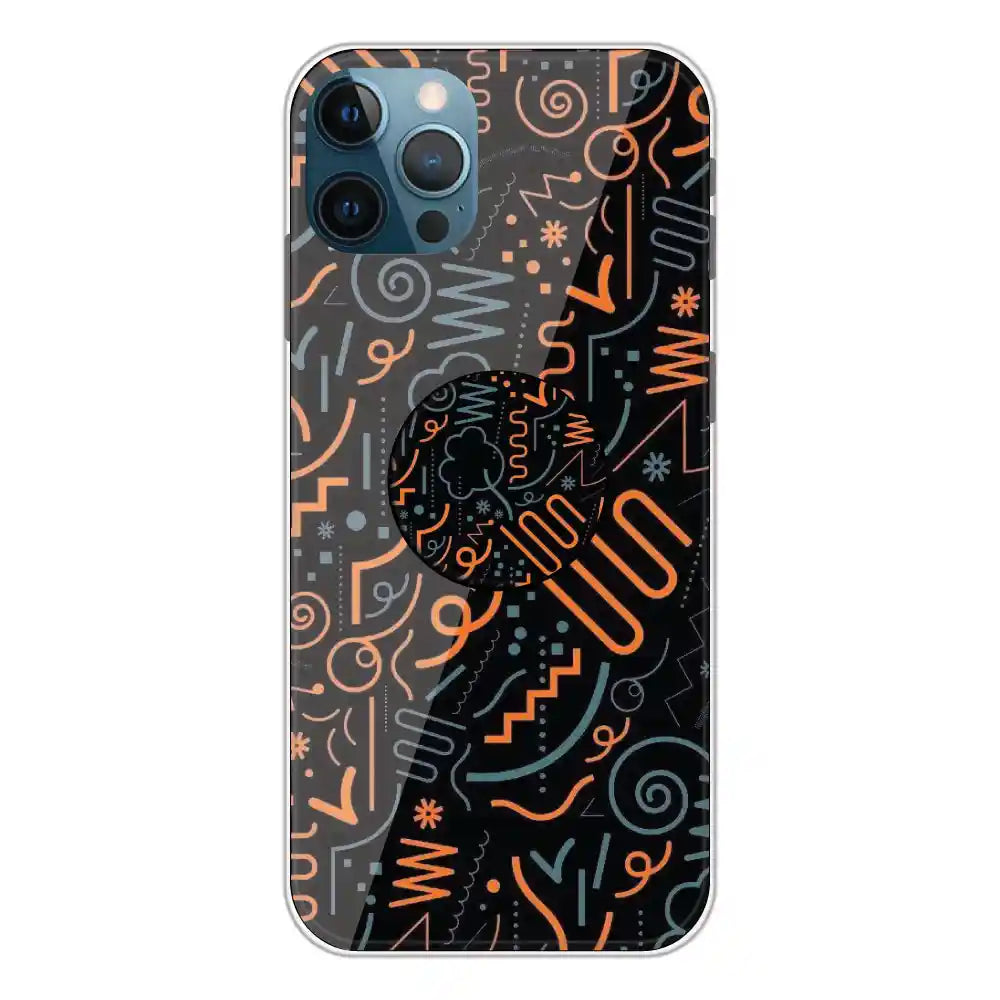 Orange Graffiti - Silicone Grip Case For Apple iPhone 12 Pro Max