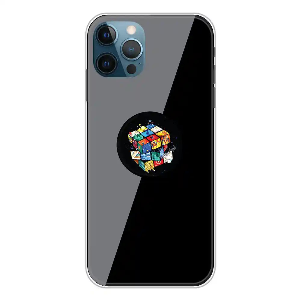 Rainbow Cube - Silicone Grip Case For Apple iPhone 12 Pro Max