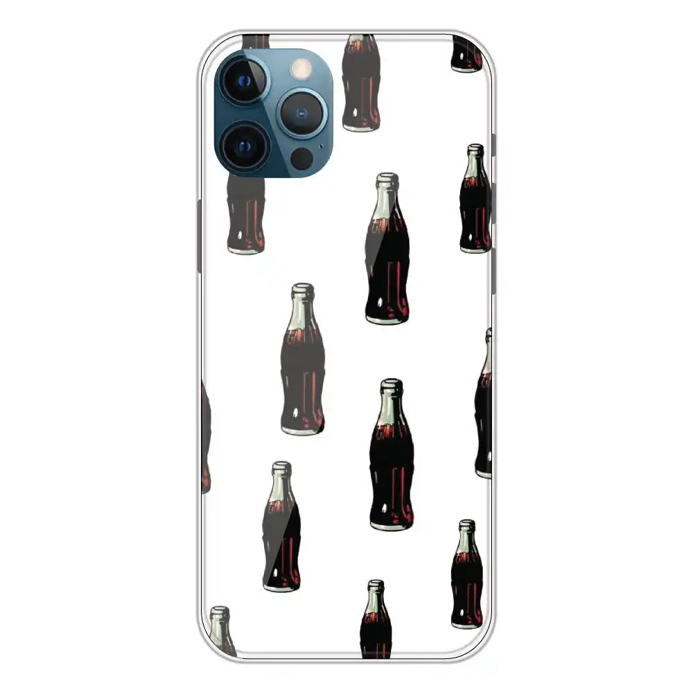 Soft Drinks - Clear Printed Silicone Case For Apple iPhone 12 Pro Max