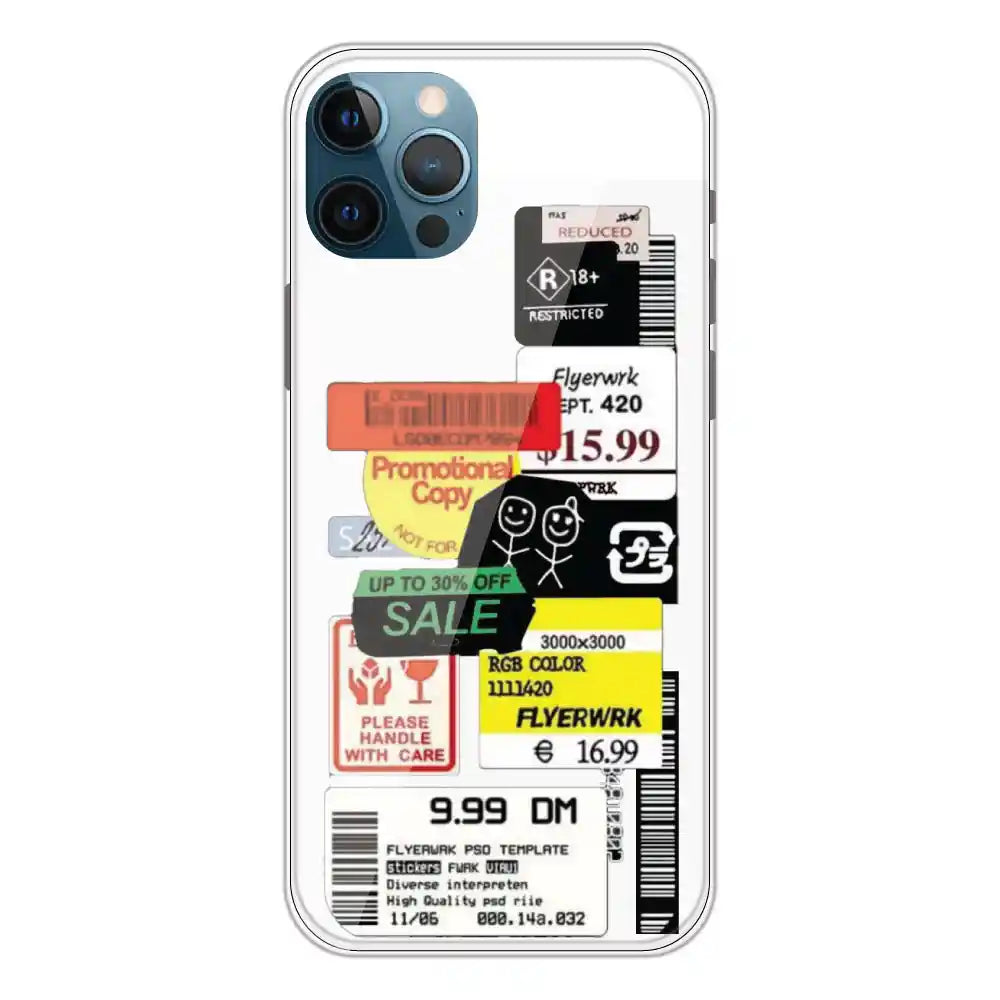 Sales - Clear Printed Silicone Case For Apple iPhone 12 Pro Max