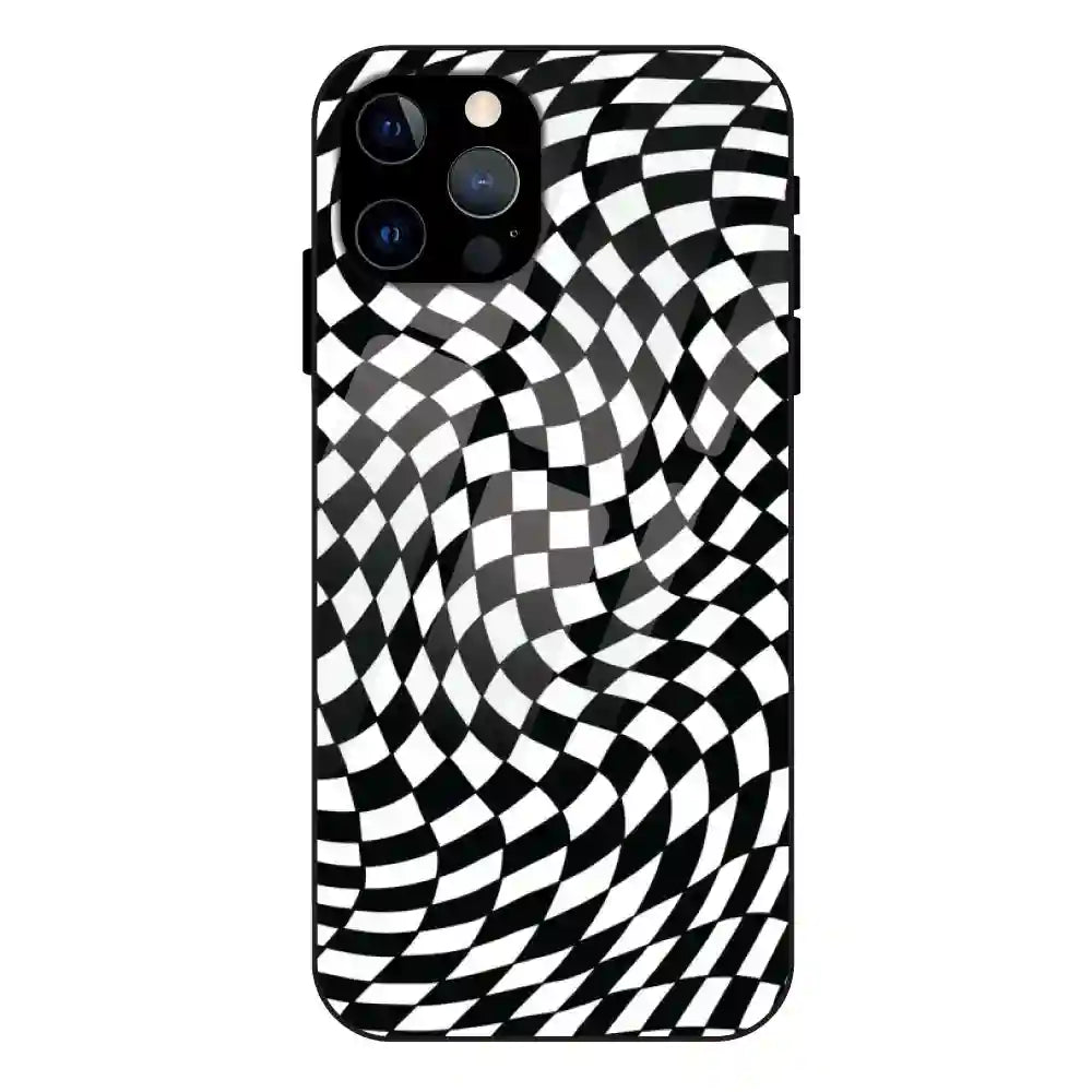 Checks - Glass Case For Apple iPhone 12 Pro Max