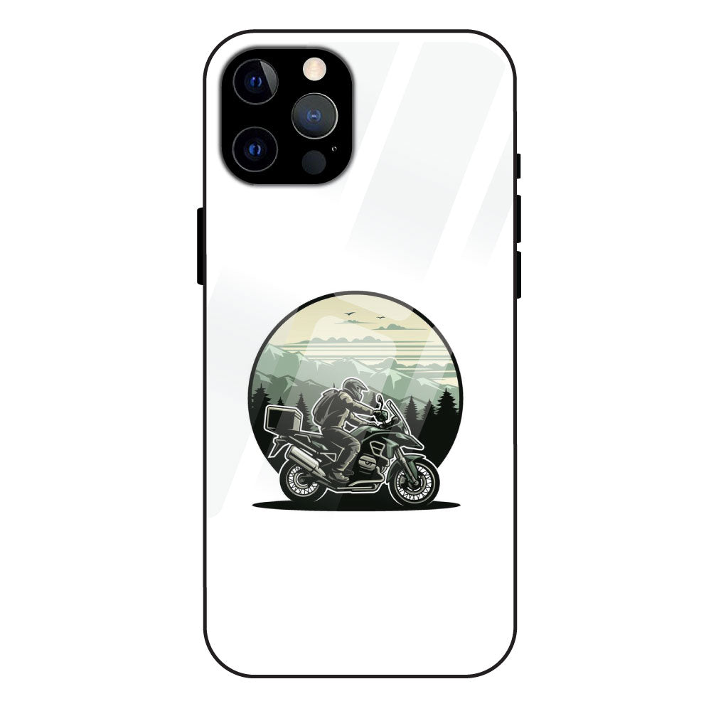 Biker - Glossy Metal Silicone Case For Apple iPhone 12 Pro Max