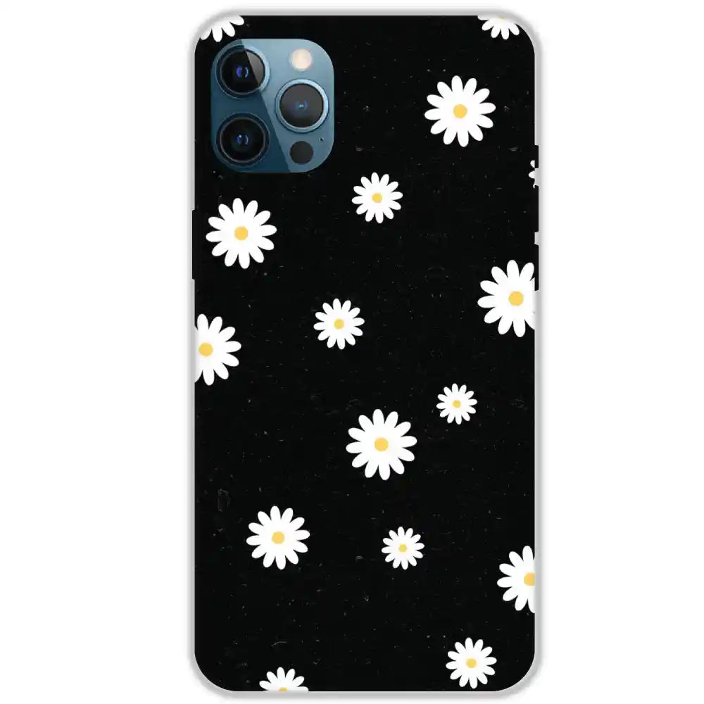 White And Black Flower - Hard Cases For Apple iPhone 12 Pro Max