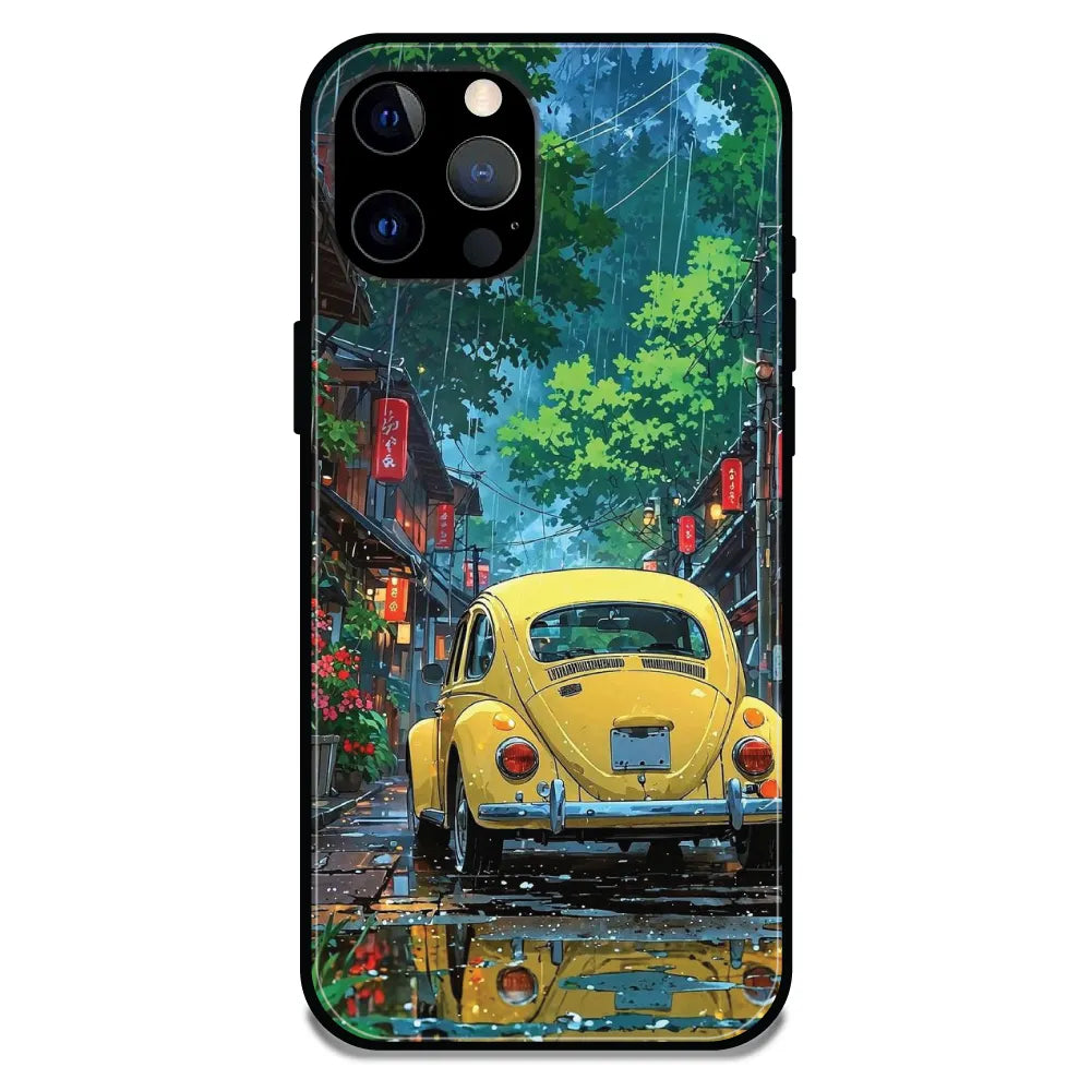 'Yellow Bettle - Glossy Metal Silicone Case For Apple iPhone 12 Pro Max